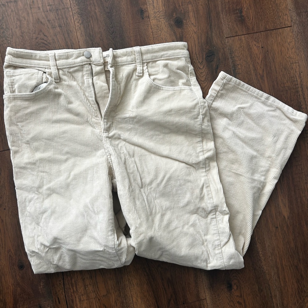 Universal Thread Cream Corduroy Wide-Leg Pants
